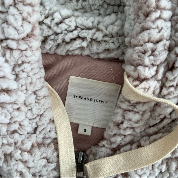 THREAD & SUPPLY Teddy zip up - Picture 3 of 5